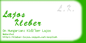 lajos kleber business card